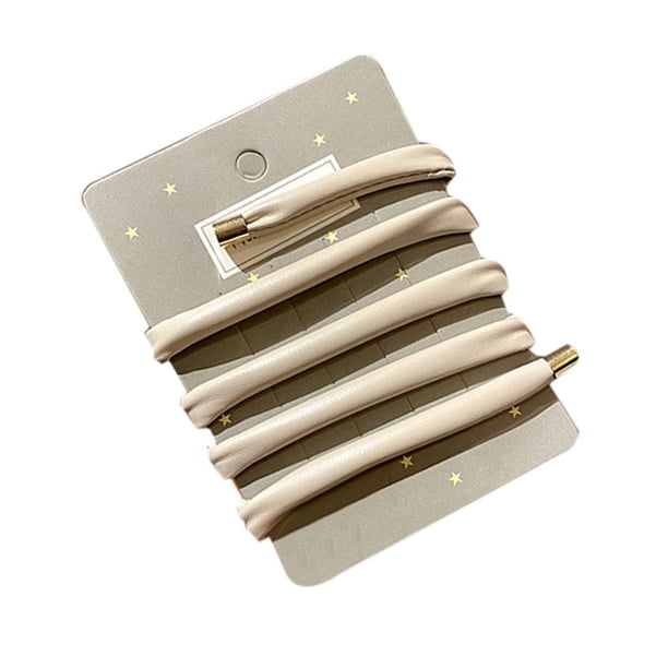 TQEHS Lazos de cuero para el cabello para mujer, coletero, diademas de cuero, cuerda de alambre Z0W5