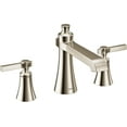 thumbnail image 2 of Moen TS926NL Flara 2-Handle Deck Mount Lever Handle Roman Tub Faucet Trim Kit, Valve Required, Polished Nickel, 2 of 3