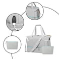 thumbnail image 7 of LACKUST Women's Travel Duffel, Weekender Overnight, Gym Tote, Shoe & Wet Pocket, Carry On, USB Charging,Gray, 7 of 7