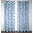 thumbnail image 1 of S4sassy Cotton Duck Floral Damask Blue Drapes Curtain Door Treatment Panel Set For Living Room- 54x90 Inches, 1 of 5