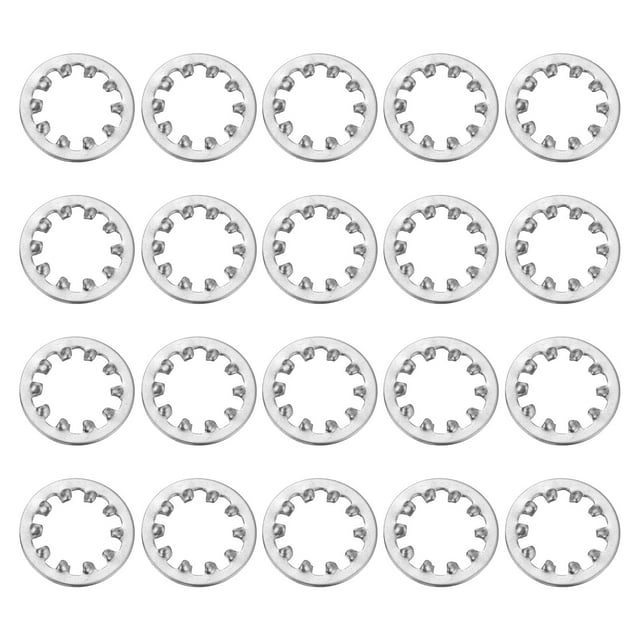 20Pcs SAE 7/16" 304 Stainless Steel Internal Tooth Lock Washer