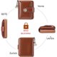 thumbnail image 5 of Cartera de mujer Cartera de cuero Cartera corta Bolso plateado Cartera con cierre RFID para mujer Cartera pequeña con cremallera para mujer, 5 of 5