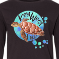 thumbnail image 4 of Inktastic Key West, Florida Swimming Sea Turtle with Bubbles Long Sleeve Youth T-Shirt, 4 of 5