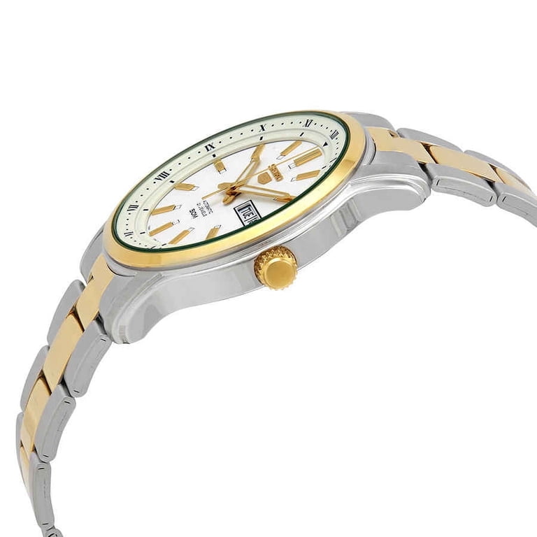 Seiko Series 5 Automatic White Dial Two-tone Men