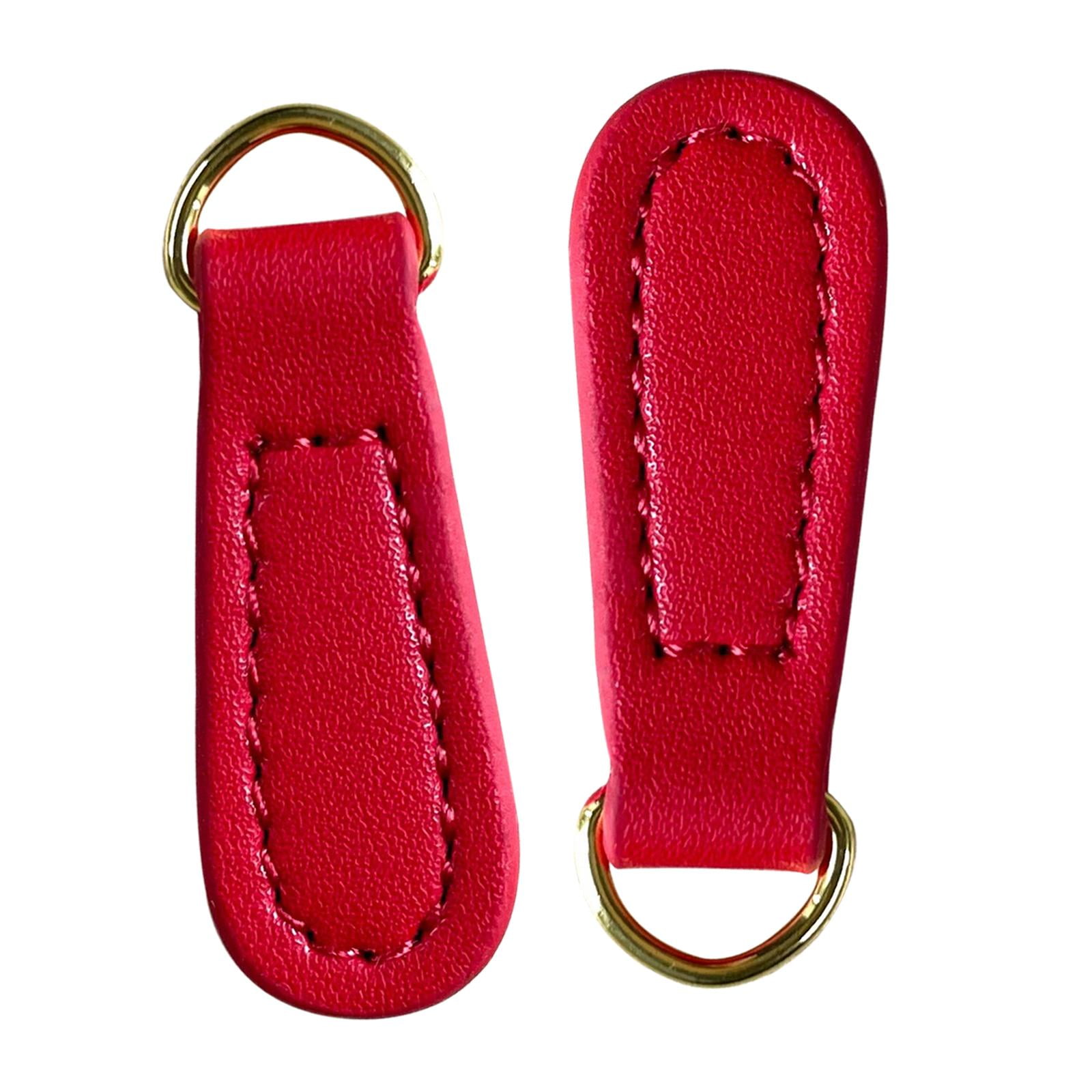 Tachiuwa 2 Pieces Zipper Pulls PU Leather Zipper Parts