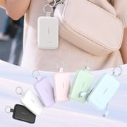 RORRY Portable Charger, 10000mAh PD 30W Power Bank with Built-in Cables, Fast Charging Battery Pack, Travel Essential Phone Power Bank for iPhone, Android, iPad, Galaxy and More,Pink