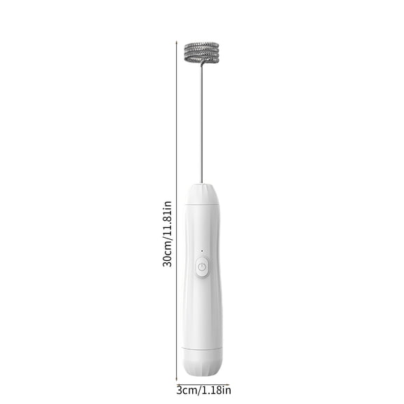 Rkxzt Electric Milk Frother Rechargeable Milk Frother Handheld USB-C Foam Maker Waterproof Detachable Stainless Steel Whisk for Lattes Cappuccino 100g