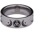 thumbnail image 2 of Triple Moon Tungsten Carbide Ring, 2 of 9