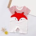 thumbnail image 2 of kpoplk Newborn Baby Boy Girl Golf Outfit Jumpsuit Short Sleeve Lapel Romper One Piece Outfit Pure Cotton Spring Summer Cute Embroidery Clothes Size 18-24 Months,Watermelon Red, 2 of 4