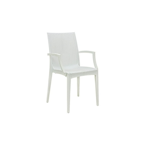 Mid-Century Modern Chair - Indoor Outdoor Stackable Accent Seating - Stylish Patio Dining Room Furniture