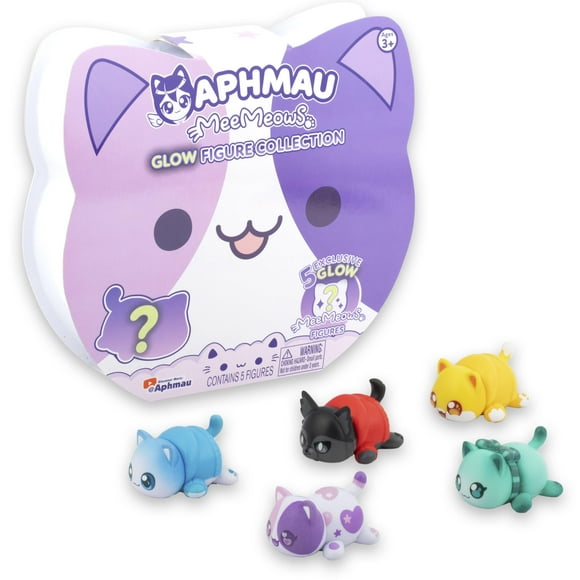Aphmau & Friends Mystery Figures Glow Multi-Pack Exclusive Glow in The Dark Figure Collection Collectible Mini Figures Mystery Box Official Merch