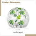 thumbnail image 5 of 2 PCS Glass Ball Crackled Glass Globe, Decorative Glass Ball with Clover Design, Patrick's Day Themed Orbs, Indoor Ambiance Light for Home Office, 5 of 6