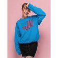 thumbnail image 2 of Usa Flag 4Th Of July Sweatshirt Women -Image by Shutterstock, Female 3X-Large, 2 of 4