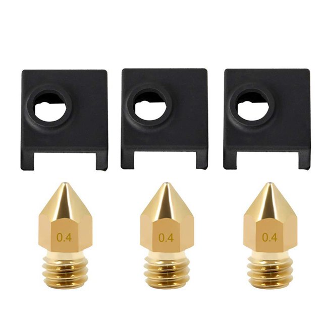 Boquilla de impresora 3D, cubierta de boquilla reemplazable de cobre, juego de herramientas de impresora 3D de silicona, reemplazo para Ender-3 / 3pro / 5 / 5pro tholdsy EL000678-00