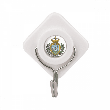 

San Marino Europe National Emblem Adhesive Wall Hooks Hanging Self Sticky