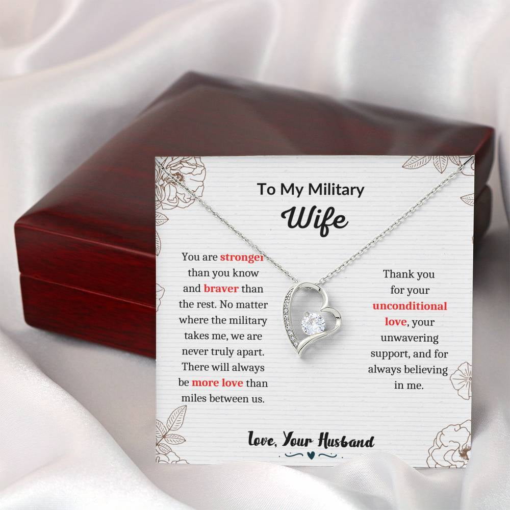 Army Wife Appreciation Sentimental To My Army Wife Necklace Gift For My Wife Army Husband To Wife Necklace For Wife Romantic Wife Gift