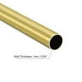 thumbnail image 3 of Uxcell 17mm OD 1mm Wall Thickness 200mm Length Brass Round Tube 2 Pack, 3 of 5