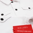 thumbnail image 3 of Red Label Men’s Premium Casual Faded Denim Jean Button Up Cotton Slim Fit Jacket (White, M), 3 of 3