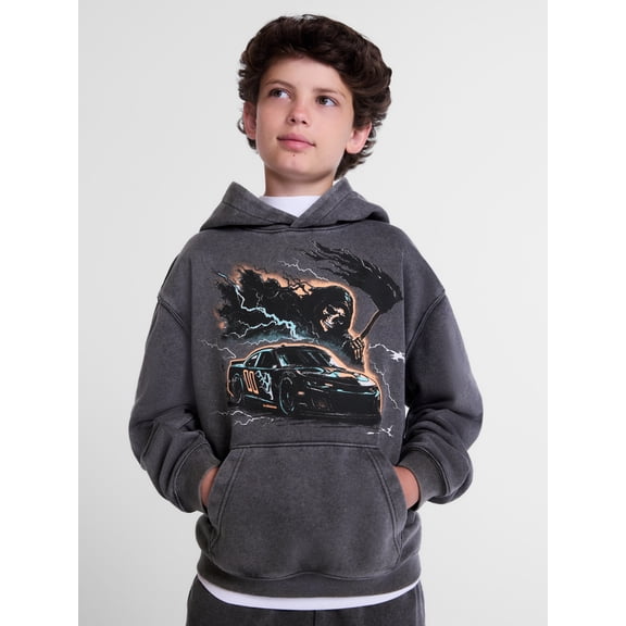 Weekend Academy Boys Graphic Print Fleece Hoodie, Sizes 4-18