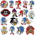 thumbnail image 2 of Parches bordados con figuras de Sonic de 16 estilos, parches de tela con dibujos de erizo para ropa de niños, decoración, impresión gráfica artesanal, 2 of 5