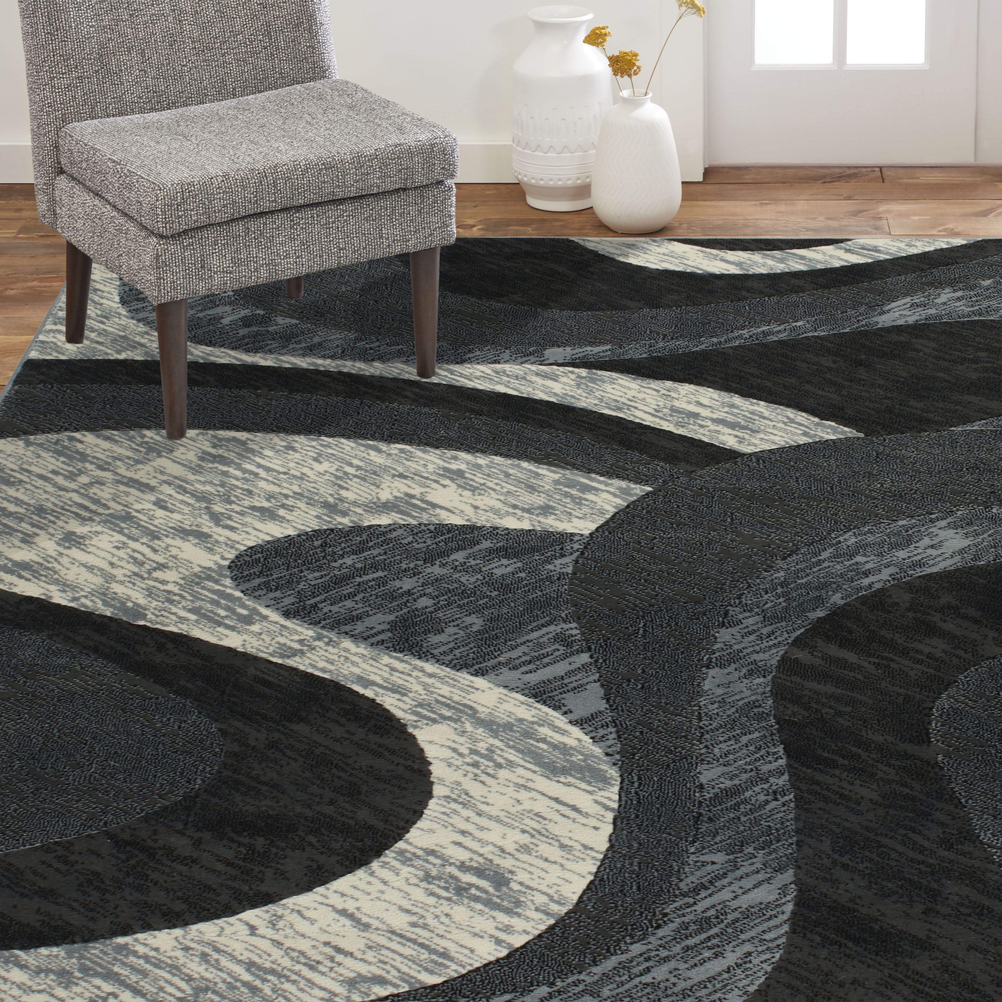 Home Dynamix Catalina Huron Contemporary Abstract Swirl Area Rug