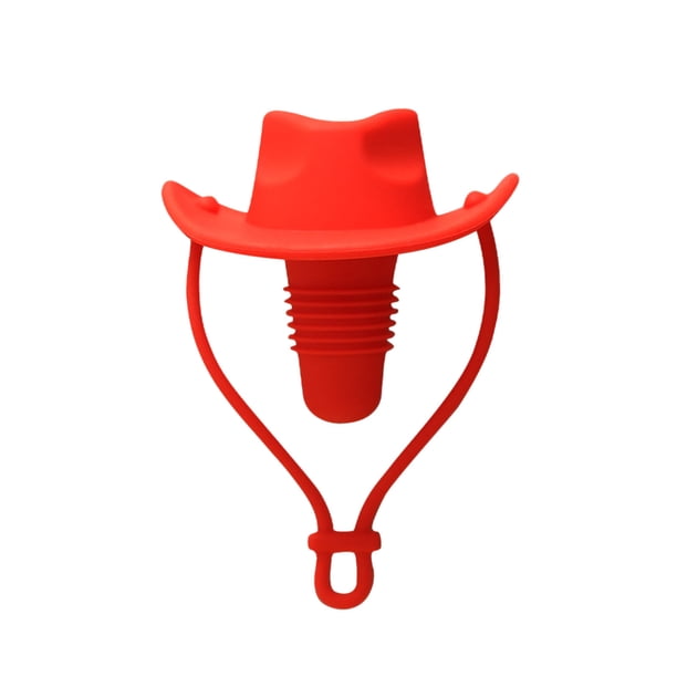 Tapón de botella de vino con forma de sombrero de vaquero, reutilizable y a prueba de fugas, para cerveza, champán y vino, ideal para vacaciones, hogar y cocina