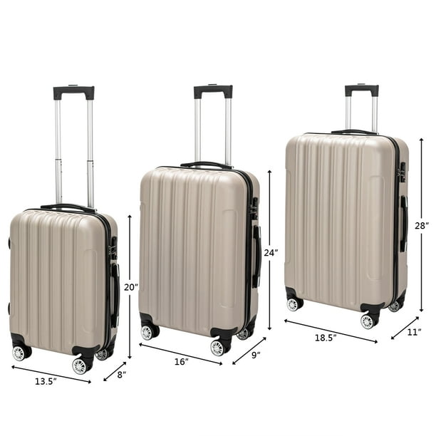 Segmart CLEARANCE! 3in1 Suitcase Sets w/4Wheel, Lightweight