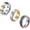 Rainbow set 2, variant on 3Pcs Stainless Steel Fidget Spinner Ring for Women Men Wedding Band Rings Set Anxiety Stress Relieving