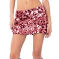 thumbnail image 2 of GZWYHT Jupes pour Femmes, Mini Jupe à Sequins Taille Haute Ajustée Décontractée Jupe Courte à Sequins, Jupes d'Été, Robe Rouge, Jupes Taille Haute L, 2 of 4