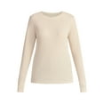 thumbnail image 6 of (2 pack) Time and Tru Women's Thermal Tee with Long Sleeves, Size XS-XXXL, 6 of 6
