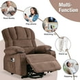 thumbnail image 5 of Power Lift Recliner Chairs with Massage and Heat, UHOMEPRO Electric Fabric Recliner Chair for Elderly, Living Room Furniture with USB Charge Port, 2 Cup Holders, and Side Pocket, Brown, 5 of 13