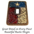 thumbnail image 3 of Urbalabs Texas Flag Star Rustic Western Decorative Light Switch Outlet Wall Plate Covers Antique Country Home Rustic Light Switch Covers Single Double 2 Gang Switch Plates (Single Light Switch), 3 of 7