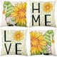 thumbnail image 1 of Funda de almohada con diseño de gnomo de girasol amarillo, 18 x 18 cm, con flores de primavera, funda de almohada de girasol de verano, funda de almohada decorativa, decoración rústica para sofá,, 1 of 6