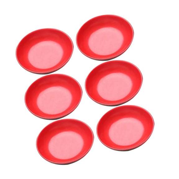 MEIBUTYUP Red  6PCS Round Dipping Sauce Bowls Holding Seasoning for Home Kitchen BBQ