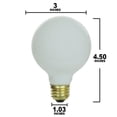 thumbnail image 3 of Sunlite 01757 - 100G25 White 130V G25 Decor Globe Light Bulb, 3 of 3