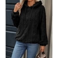 thumbnail image 3 of WEHUSE Womens Hoodies Casual Long Sleeve Drawstring Pullover Tops Loose Hooded Sweatshirt, 3 of 5