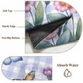 thumbnail image 6 of Area Rugs for Living Room Bedroom, Pink Flowers 4'x6' Rug Washable Carpet Runner Indoor Outdoor, Spring Floral Butterfly Leaves Plants Blue Plaid Non Slip Accent Floor Mats Rug for Kitchen, Office, 6 of 8