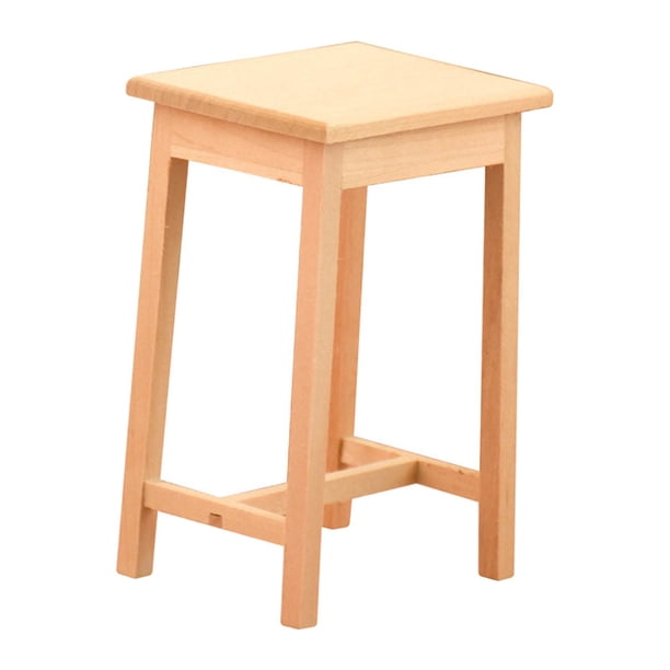 Muebles de comedor en miniatura a escala 1/12, simulación de casa de muñecas de madera, accesorios mesa individual