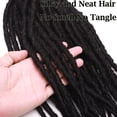 thumbnail image 5 of Benehair Goddess Locs Crochet Braids Boho Style Faux Locs Hair Extensions with Curly Ends Pre Looped Locs Synthetic for Women 16" Dark Black, 5 of 9