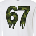 thumbnail image 4 of Inktastic Camouflage Number 67 Drip Pattern Long Sleeve T-Shirt, 4 of 5