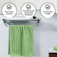 thumbnail image 4 of Dznils 100% Cotton Striped Hand Towels for Bathroom, Ultra Soft Absorbent, 13" x 30", Green, 2 Count, 4 of 12