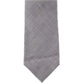 thumbnail image 1 of Kenneth Cole Mens Peter Grid Self-tied Necktie, Grey, One Size, 1 of 1