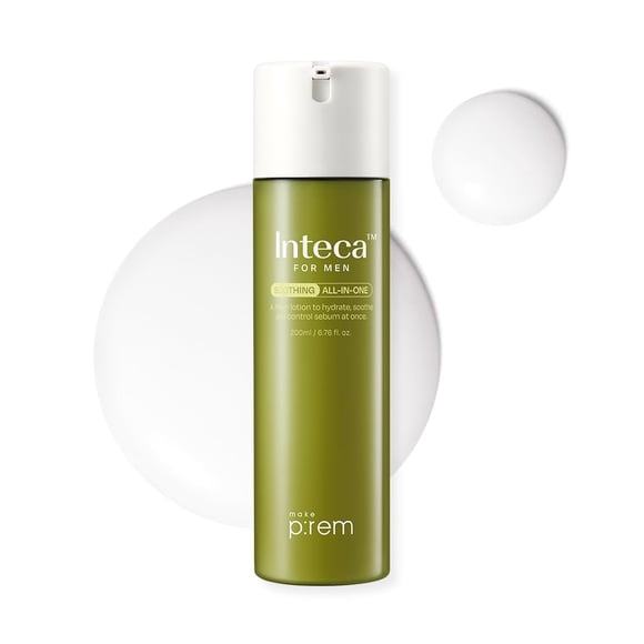 MAKE P:REM Inteca Loción calmante todo en uno para hombres Crema para después del afeitado para hombres Cuidado de la piel coreano 6.76 fl. onzas 200ml