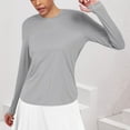 thumbnail image 5 of VEKDONE Womens Yoga Shirt Long Sleeve Crew Neck Tunic Tops with Thumb Hole Casual Lightweight Workout Tops Breathable Athletic Blouse Underwear, 5 of 5