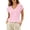 Pink-1, variant on T Shirts for Women Summer Cap Short Sleeve V Neck Relaxed Fit Plain Tshirts Casual Basic Tee Shirt