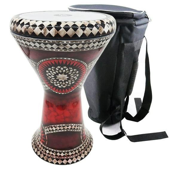 The 18'' Zaza Percussion Horizon - Egypt Style Darbuka Doumbek - Red Smoke