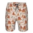 thumbnail image 3 of Saiise Western Desert Nature Landscape Print Men's Swim Trunks Hawaiian Bathing Suit Swimsuits Beach Shorts with Pockets-X-Large, 3 of 6