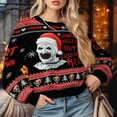 thumbnail image 3 of Terrifier Santa Ugly Christmas Sweater, Scary Clown Xmas Sweatshirt, Terrifier Art the Clown Shirt, Horror Holiday Crewneck, Xmas Gift, 3 of 4