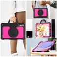 thumbnail image 6 of Case for Samsung Galaxy Tab S10 Ultra 2024/ S9 Ultra/ S8 Ultra 14.6 inch, 360 Rotating Stand Handle Pencil Holder Shoulder Strap Heavy Duty Shockproof Cover, Rose PC, 6 of 7