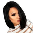 thumbnail image 2 of human hair straight brazilian side-parted wigs wig short fashion women hair front wig, 2 of 6